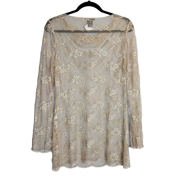 NWT The Limited Womens M Y2K Lace Fairy Grunge Whimsygoth HIgh Neck Layering Top - Picture 2 of 9